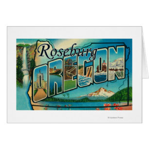 Roseburg, Oregon - Large Letter Scenes Cards