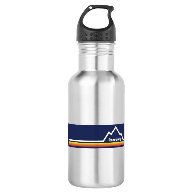 Roseburg Oregon Stainless Steel Water Bottle (Front)