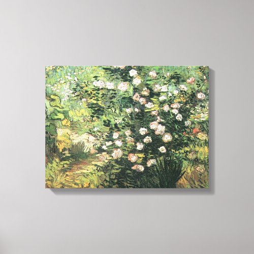 Rosebush in Blossom by Vincent van Gogh Canvas Print