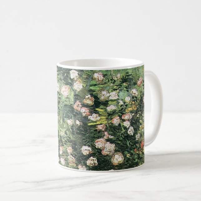 Rosebush in Blossom by Vincent van Gogh Coffee Mug (Front Right)