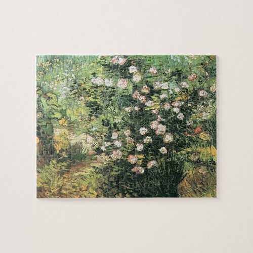 Rosebush in Blossom by Vincent van Gogh Jigsaw Puzzle