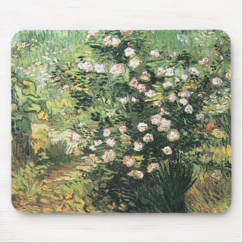 Rosebush in Blossom by Vincent van Gogh Mouse Pad