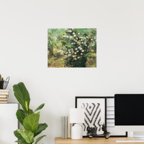 Rosebush in Blossom by Vincent van Gogh Poster