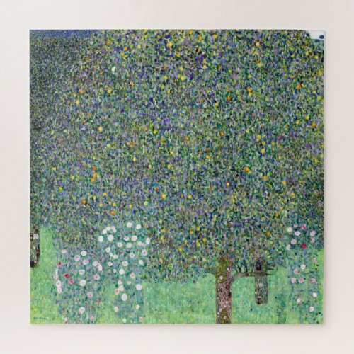 Rosebushes Under The Trees Gustav Klimt Jigsaw Puzzle