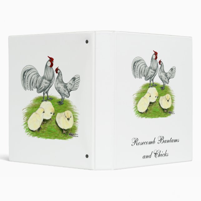 Rosecomb Bantams and Chicks Binder (Background)