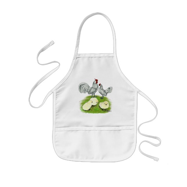 Rosecomb Bantams and Chicks Kids' Apron (Front)
