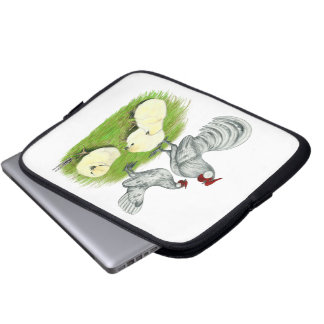 Rosecomb Bantams and Chicks Laptop Sleeve