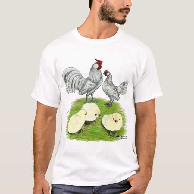 Rosecomb Bantams and Chicks T-Shirt (Front)