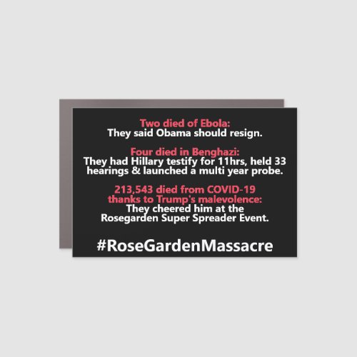 Rosegarden Massacre Hypocrisy Awareness bumper Car Magnet