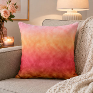 Rosegold Afterglow Throw Pillow