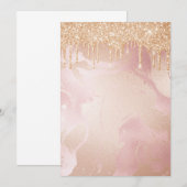 Rosegold Blush Marble with Gold Glitter Droplets (Front/Back)