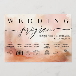 RoseGold Earthtone Watercolor Wedding Icon Program