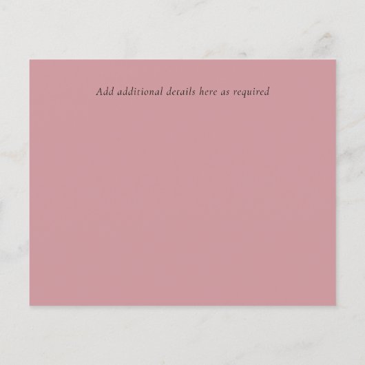 RoseGold Glitter Glam Foil Look Wedding BUDGET (Back)