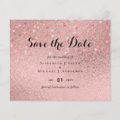 RoseGold Glitter Glam Foil Look Wedding BUDGET (Front)