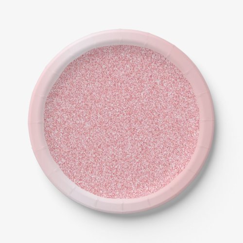 Rosegold Glitter Modern Pink Template Trendy Blank Paper Plates