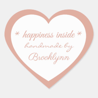 Rosegold handmade by X, Custom Elegant   Heart Sticker