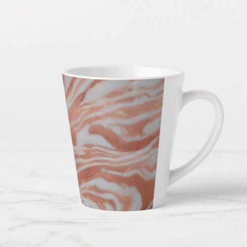 Rosegold Veined Marble Latte Mug _ Subtle Shine