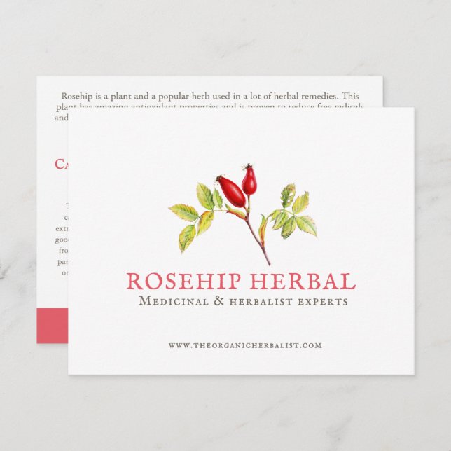 Rosehip herbalists medicinal three products info (Front/Back)
