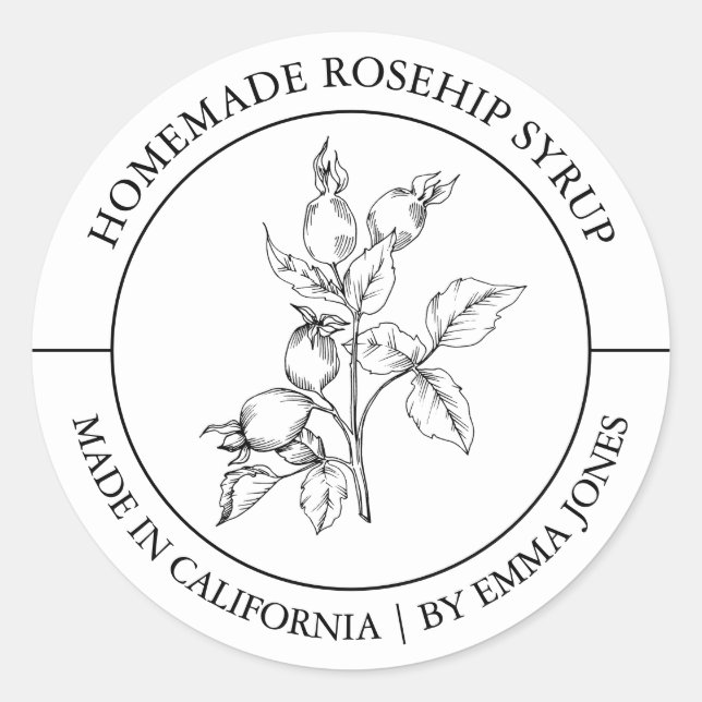 Rosehip Modern label (Front)