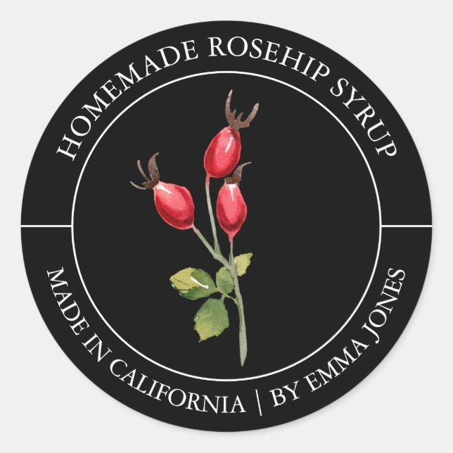 Rosehip Modern label (Front)