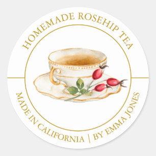 Rosehip Tea Modern label