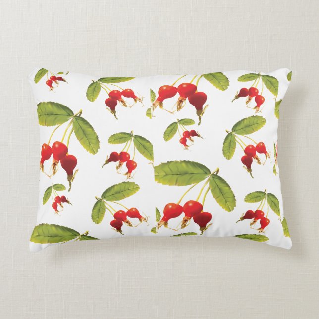 Rosehips Pattern 3 Angles Accent Pillow (Front)
