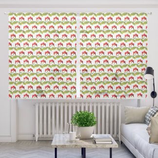 Rosehips Pattern Sheer Curtains