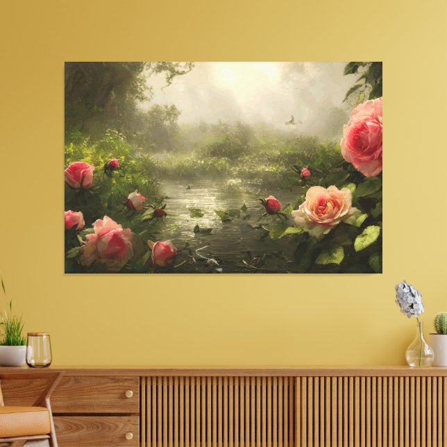 RoseLake - Wrapped Canvas Print (Insitu(LivingRoom))