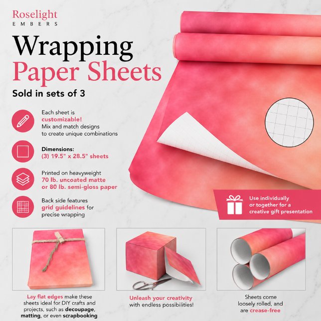 Roselight Embers Wrapping Paper Sheets (Creator Uploaded)