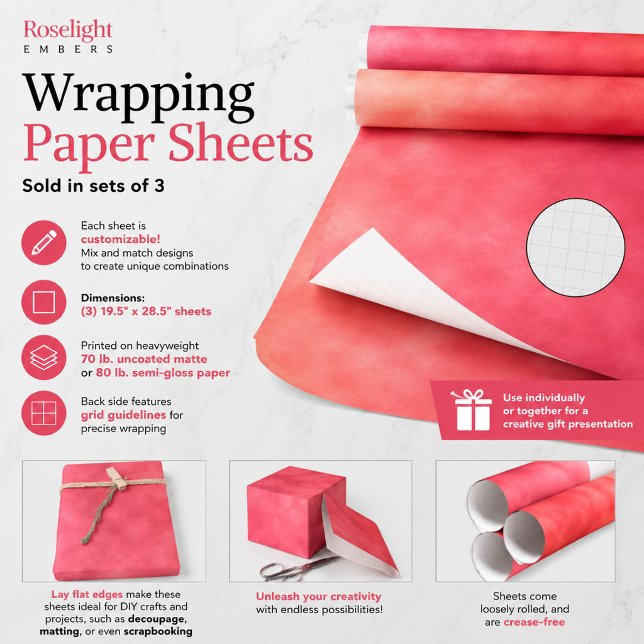 Roselight Embers Wrapping Paper Sheets (Creator Uploaded)