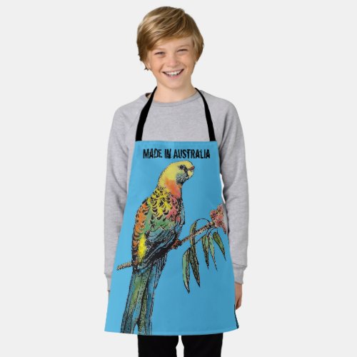 Rosella Parrot Watercolor Made In Australia Apron