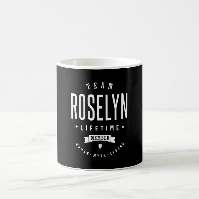 Roselyn Personalized Name Birthday Coffee Mug (Center)