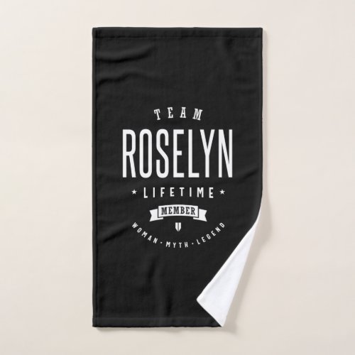 Roselyn Personalized Name Birthday Hand Towel