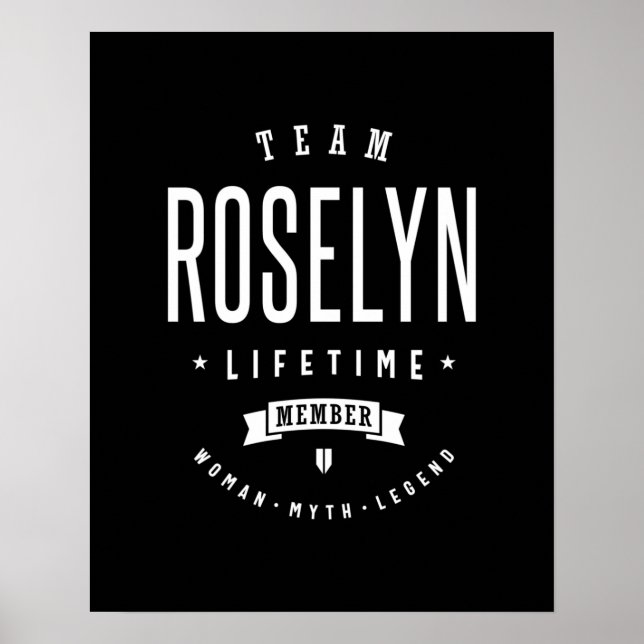 Roselyn Personalized Name Birthday Poster (Front)