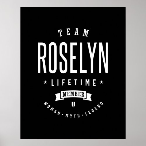Roselyn Personalized Name Birthday Poster