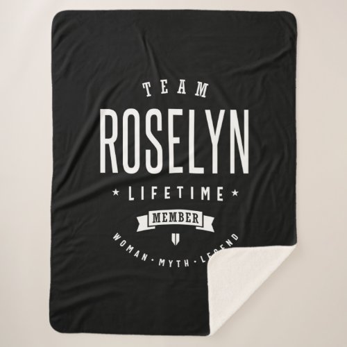 Roselyn Personalized Name Birthday Sherpa Blanket
