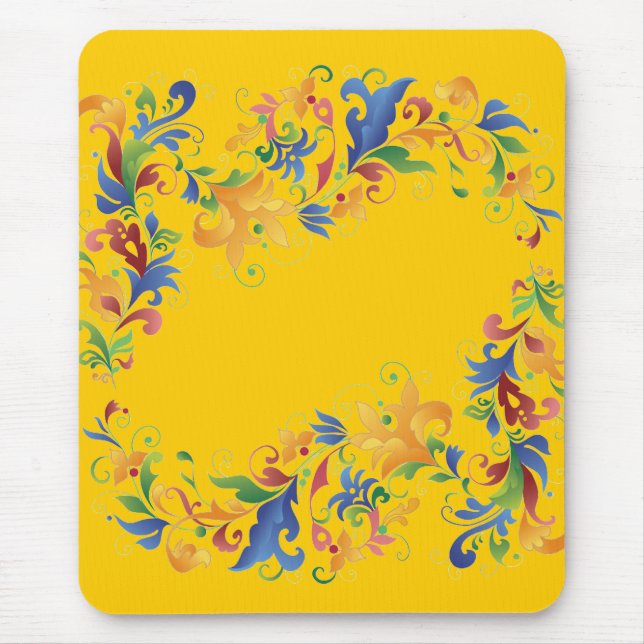 Rosemaling Mouse Pad (Front)