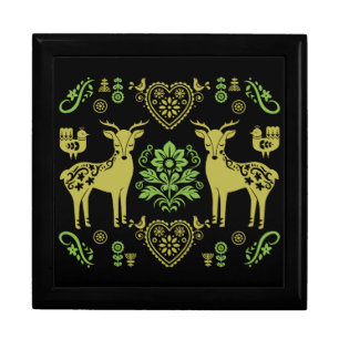 Rosemaling Norwegian Folk Art Gift Box