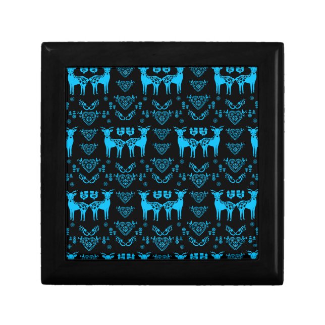 Rosemaling Norwegian Folk Art Gift Box (Front)