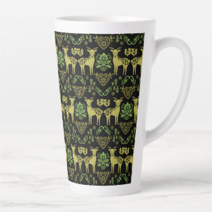 Rosemaling Norwegian Folk Art Latte Mug