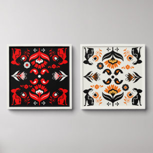 Rosemaling Norwegian Folk Art Peel And Stick Photo Tile