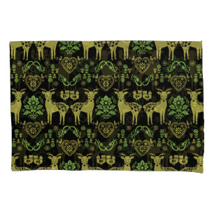 Rosemaling Norwegian Folk Art Pillow Case