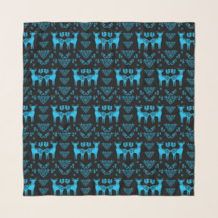 Rosemaling Norwegian Folk Art Scarf