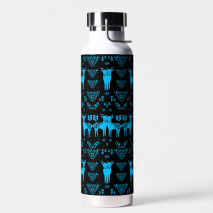 Rosemaling Norwegian Folk Art Water Bottle