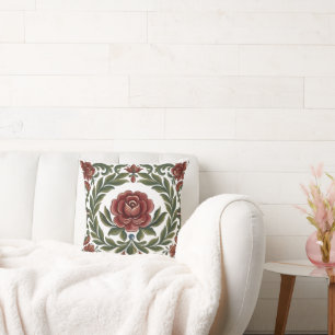 rosemaling Throw Pillow