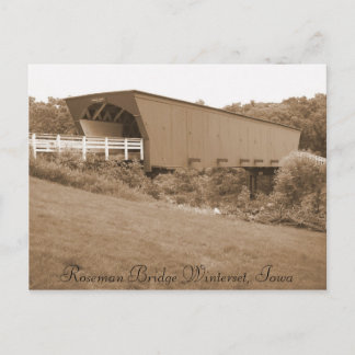 Roseman Bridge Winterset, Iowa Postcard