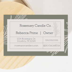 Rosemary Apothecary Label Style Business Card