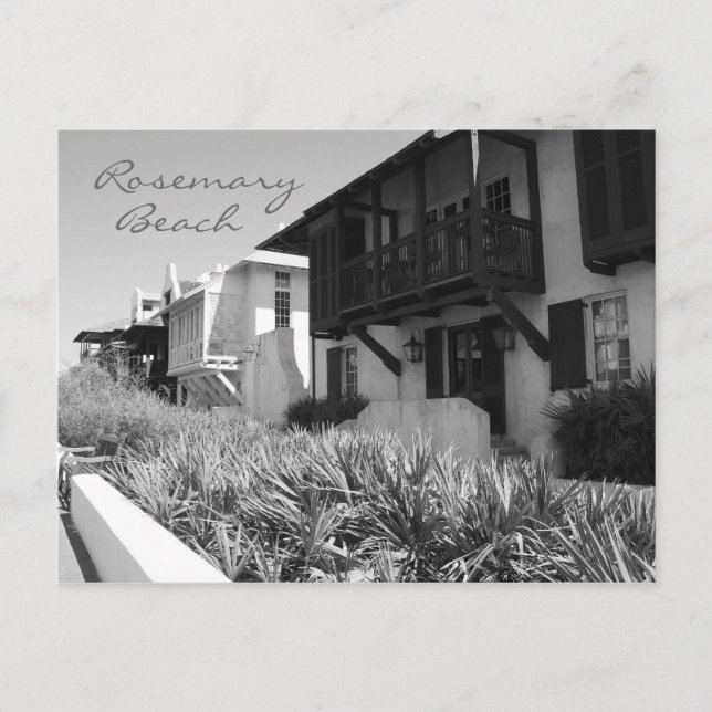 Rosemary Beach Black & White Postcard (Front)