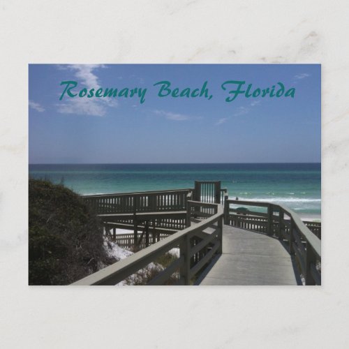 Rosemary Beach boardwalk view Postcard