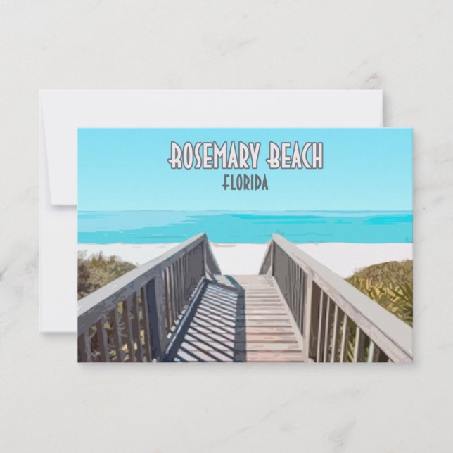 Rosemary Beach Florida Gulf Coast Flat Card (Front)